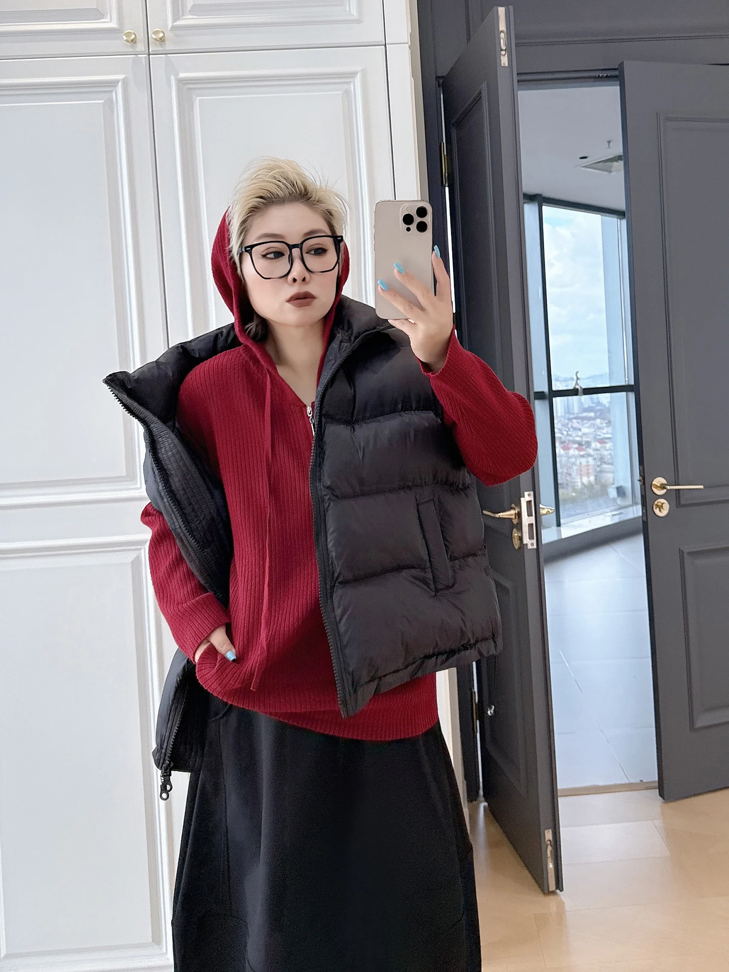 

Модный повседневный свитер-худи оверсайз свободного кроя, вязаный, с длинными рукавами, из смесового полиэстера, для зимы