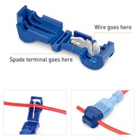 120 Pcs Quick Splice Wire Terminals T-Tap Electrical Connectors Kit for Motorcycle Car Wiring Harness Connection