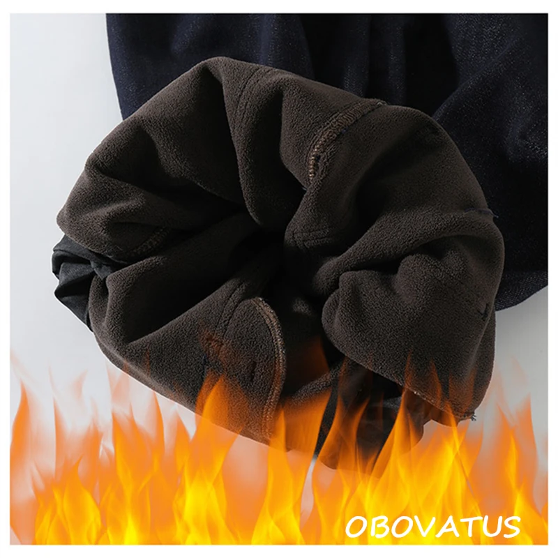 جديد أنيق الاطفال الصبي فضفاض مستقيم الجينز الحراري لفصل الشتاء الدافئة الدنيم السراويل مع نجوم الأطفال سميكة معزول الجينز السراويل