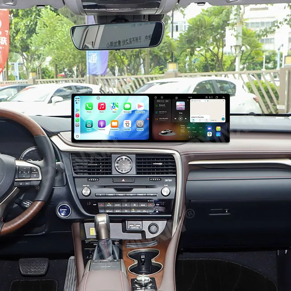 11.5 inch Dual Screen Android 15 Carplay Car Radio Stereo For Lexus RX 2020~2022 Navigation GPS Car Multimedia Player Head Unit