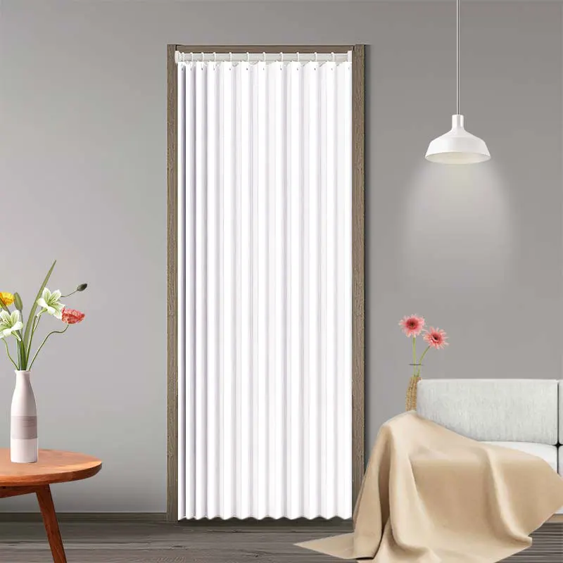 Folding Partition Curtain for Kitchen and Balcony, Soft Privacy Divider Panel with Elegant Drape and Modern Home Style