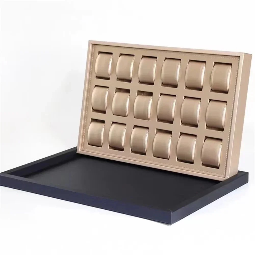 Factory Wholesale Luxury Green Watch Jewelry Box Blue luxu Watch Props Storage Boxes Display Tray Wooden