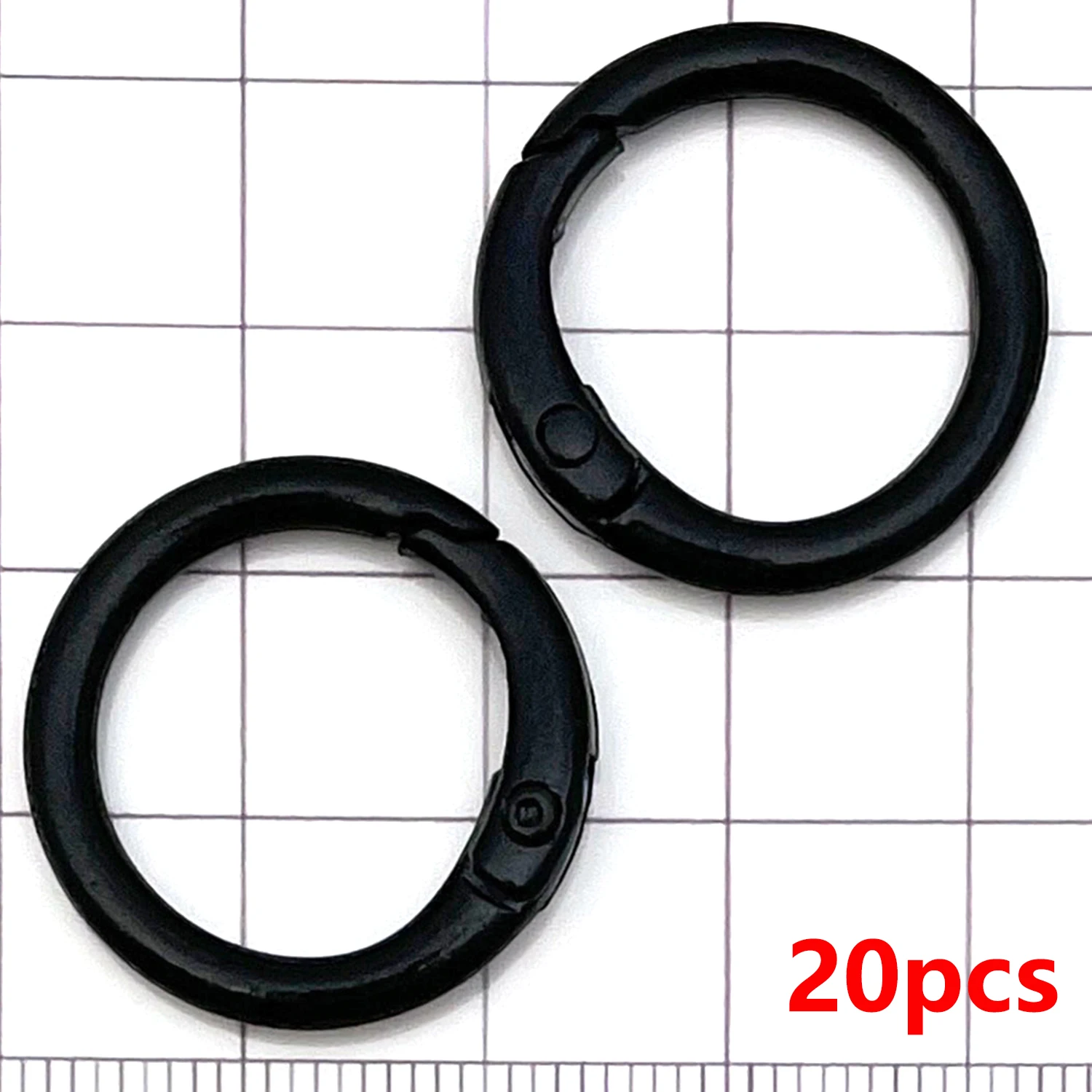 20pcs Matte Spring O Rings for DIY Keychain Making