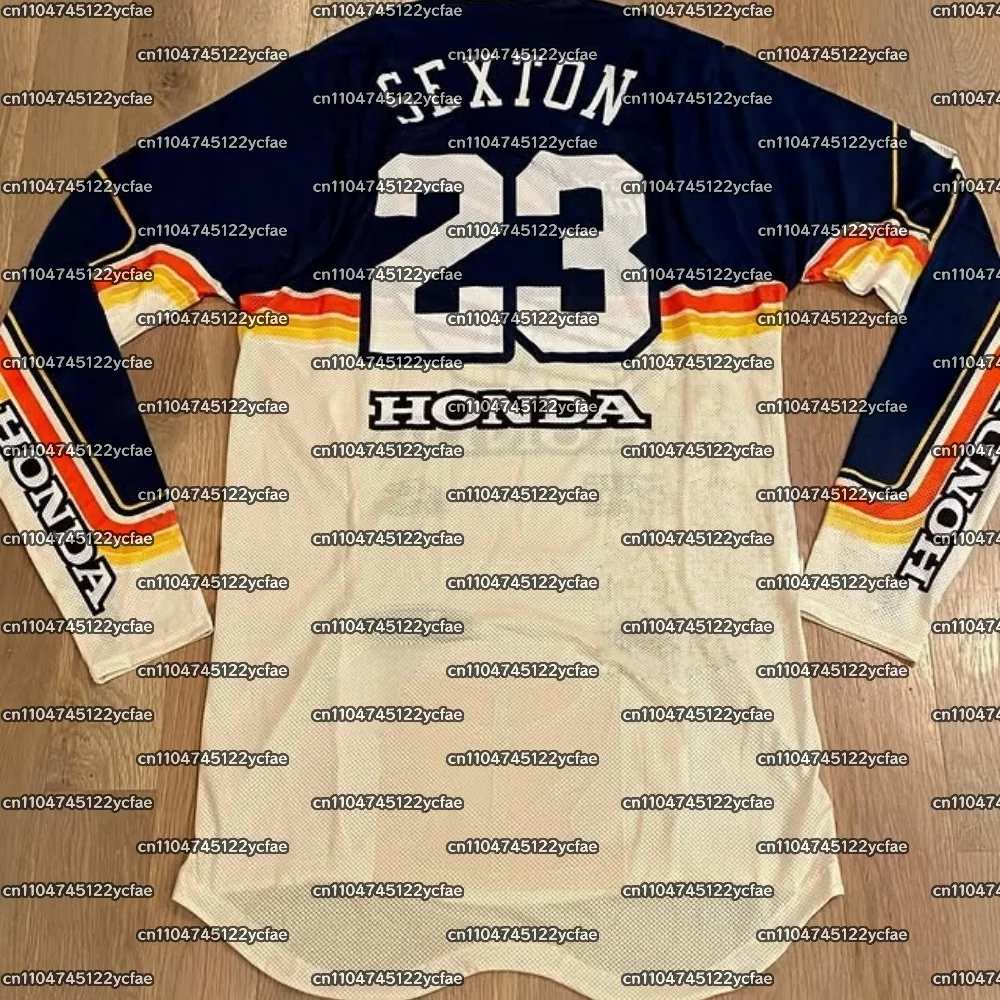 

Autumn Honda Motorcycle Quick Drying Jersey #23 SEXTON Long Sleeve Breathable Racing Shirt Comfortable Dirt Bike Daily Outdoor