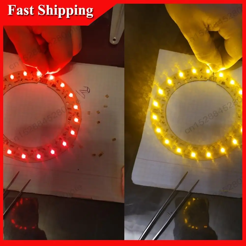 -ABUB 100PCS 3528 Amber+Yellow PLCC-4 Reverse Pole ,617Nm+587Nm , 50MA 2V 0.1W Bicolor SMD LED Lamps Light Beads LAYT67B