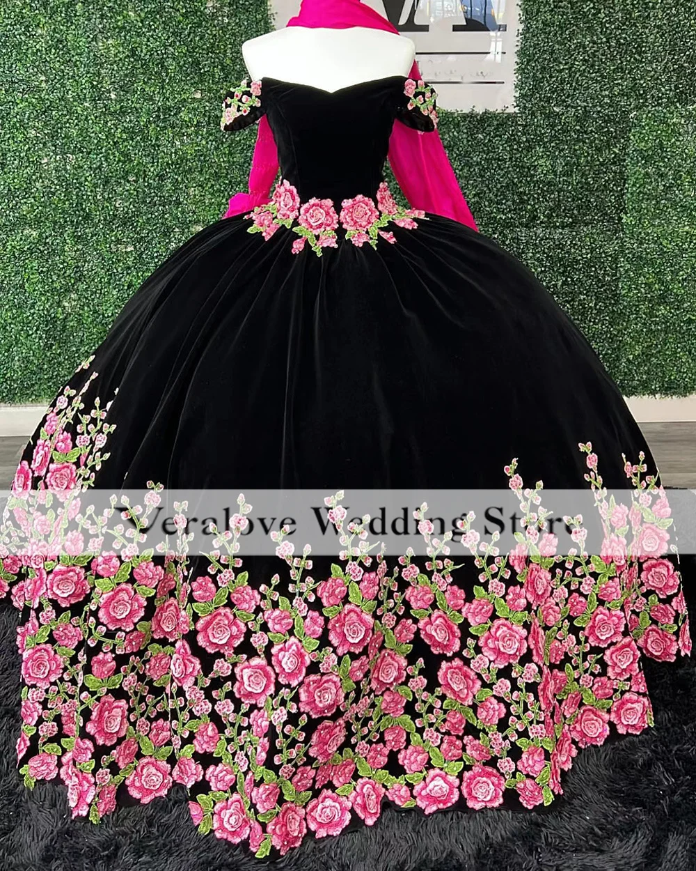 Mexicaanse Zwarte Quinceanera Jurken Met Borduurwerk Bloemen Charro Vestido De 15 Años 2022 Off De Schouder Zoete 16 Prom Jassen