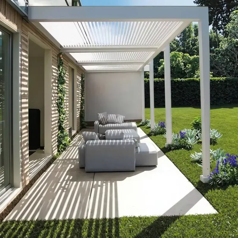 Modern Aluminum Louvered Pergola Pavilion for 3x3 3x4 4x3 4x4 4x5 4x6 6x3 6x4 6x5m Outdoor Garden Gazebo Pergole Pergula view 5