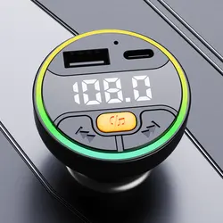 Car FM Transmitter Bluetooth 5.3 Handsfree Wireless Car Kit USB C Car Charger Auto Radio Fm Modulator Mp3 Player Adapter