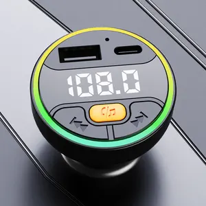 Pemancar FM Mobil Bluetooth 5.3 Kit Mobil Nirkabel Bebas Genggam Pengisi Daya Mobil USB C Modulator Fm Radio Otomatis Adaptor Pemutar Mp3 Pemutar 8 adaptor musik mobil penjualan terbaik - №