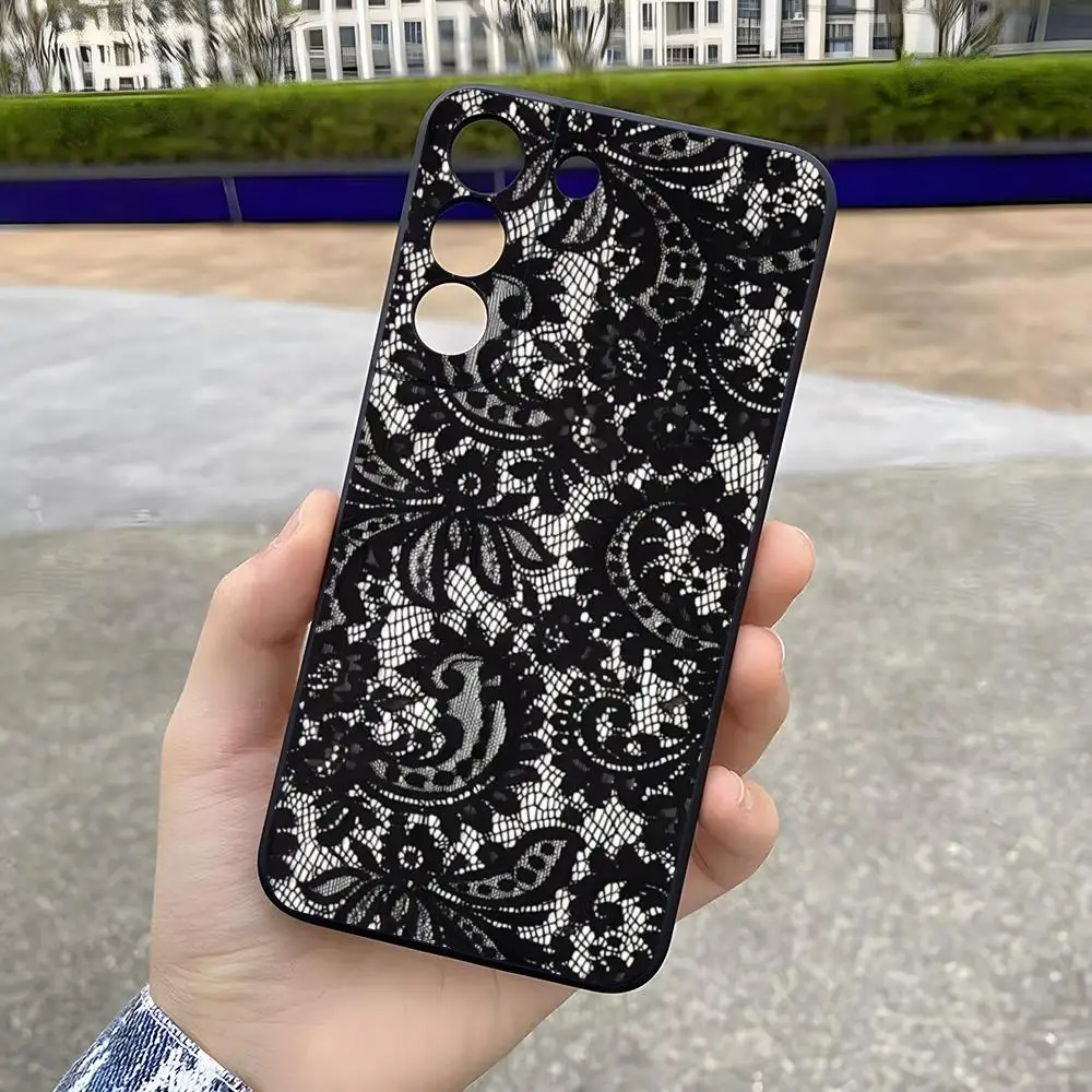 Lace Style Cool Girl Phone Case For Samsung S26 S25 Ultra S24 S22 S23 Fe S21 A17 A37 A57 A54 A34 A16 A53 Back Cover
