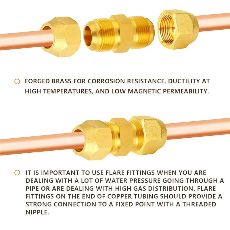 ABNL SAE 45 Degree Flare Tube Fittings 10PCS 1/4