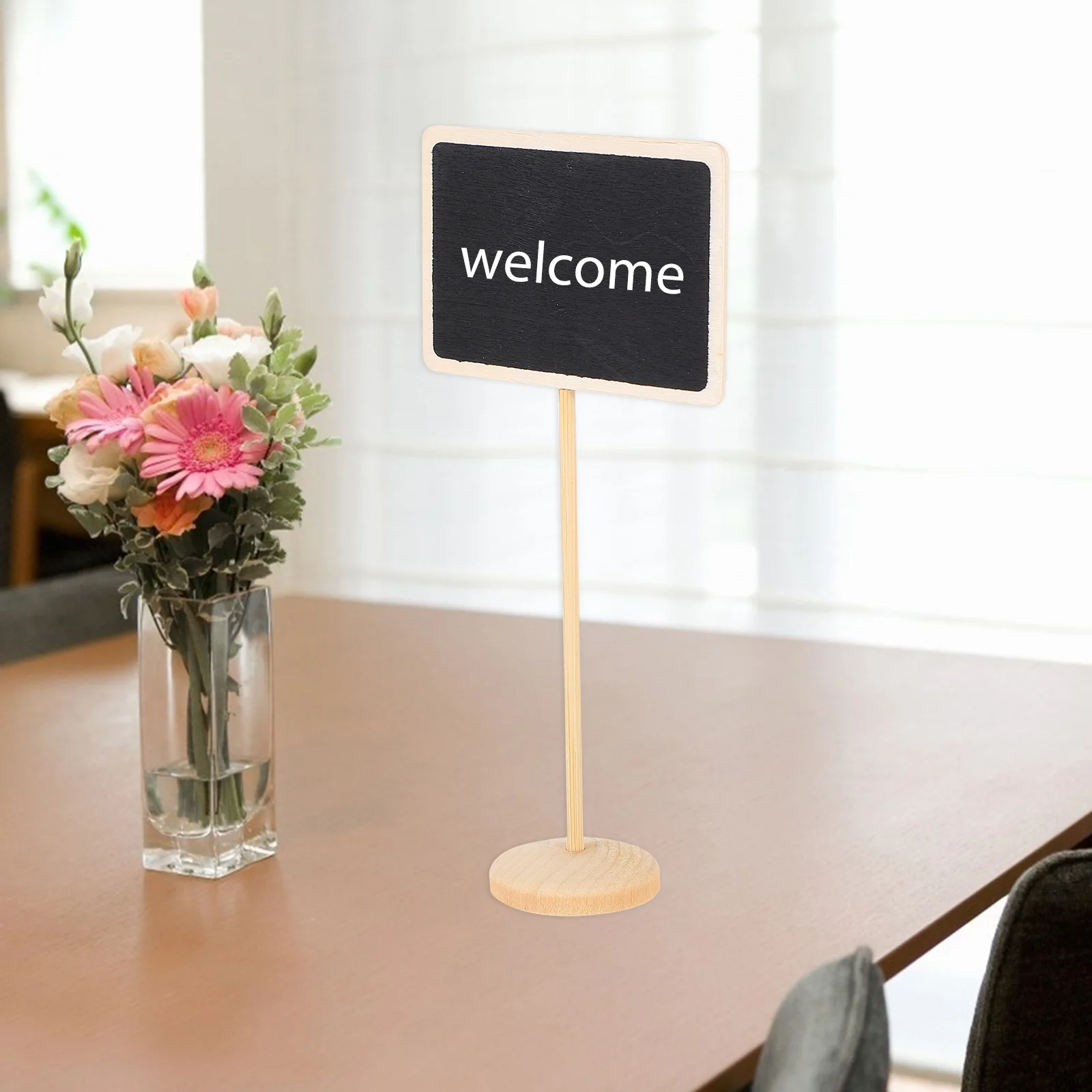 

10Pcs Mini Chalkboard Sign Small Blackboards Wooden Message Board Black Paint Surface Great For Parties Wedding Decor