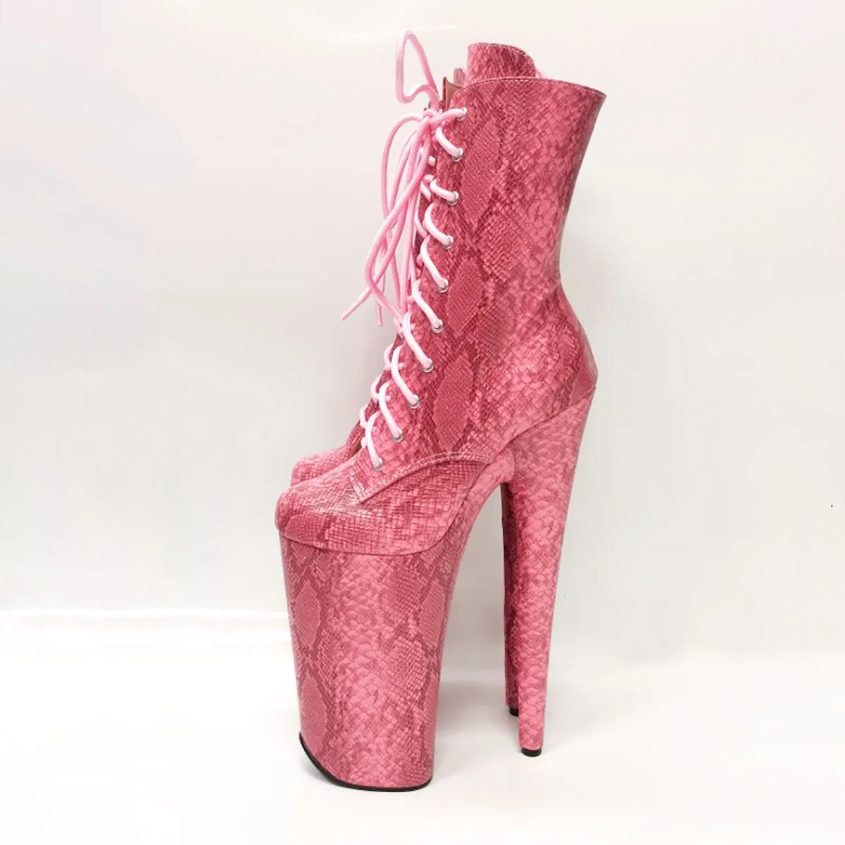 Lighter 10inch Elegant High Heels Ankle Boots 26CM Platform Pole Dance Exotic Queen shoes Stripper Sexy Fetish Hot sale fashion