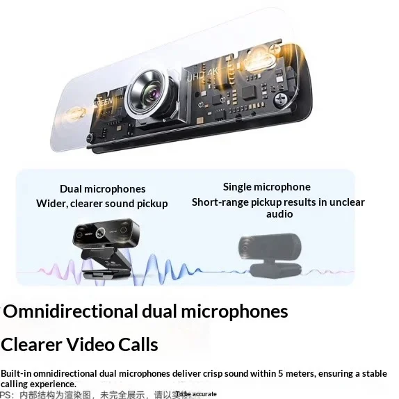 UGREEN 16000 USB Webcam 4K 30fps 8MP Autofocus Dual Microphones for Video Calls Live Streaming and Online Meetings