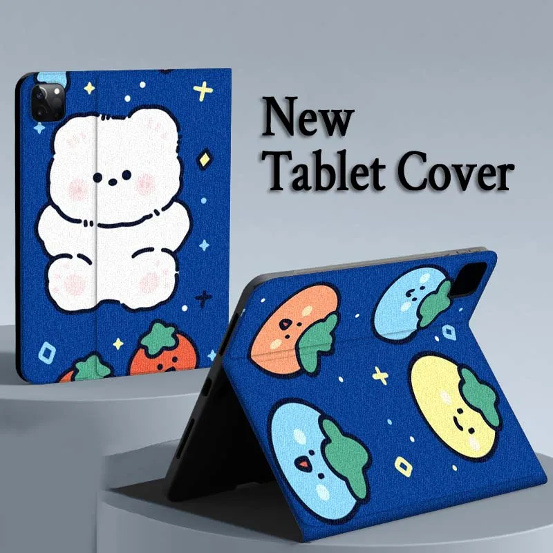 

Чехол с иллюстрацией в мультяшном стиле для iPad Air Mini Pro 7, 6, 5, 9,7, 11, 10,5 12,9, планшет с автоматическим режимом сна/пробуждения