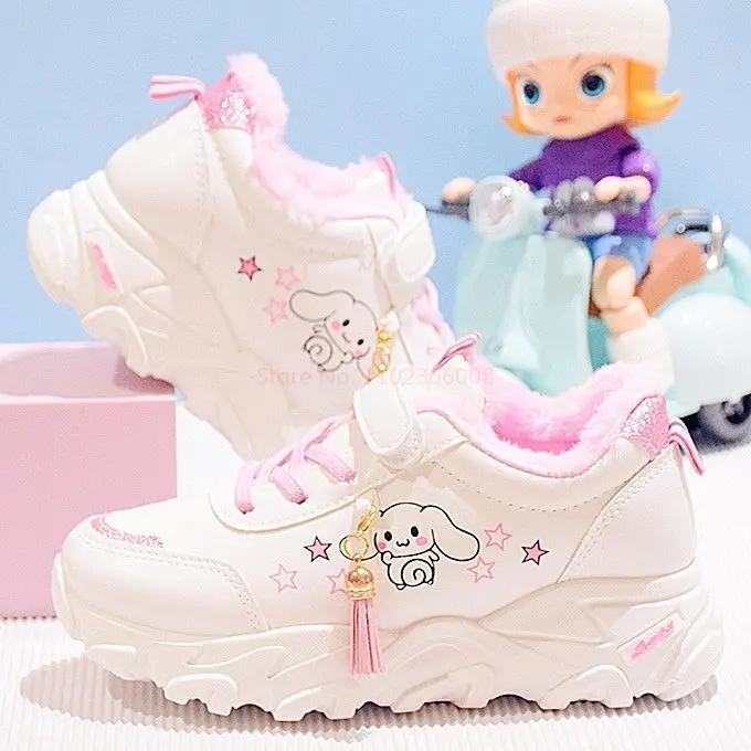 New Sanrio Sneakers Kawaii Cinnamoroll Cartoon Children Outdoor Casual Shoes Student Running Shoes Girls Birthday Gifts