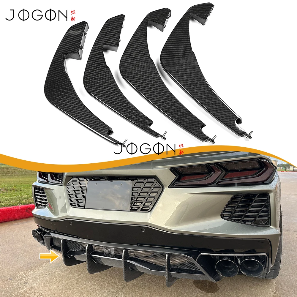 Диффузор заднего бампера из настоящего карбона для Chevrolet Corvette C8 Stingray Coupe Convertible C8 Z51 2020 года и новее