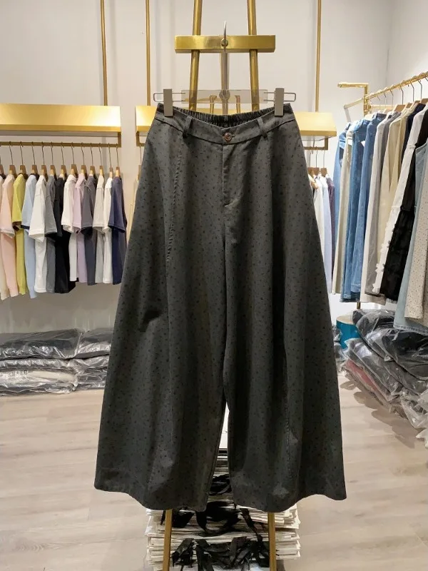 

plus Size Casual High Waist Wide Leg Pants Floral Print Summer Slimming Versatile Trousers for plus Size Women Comfortable Br...