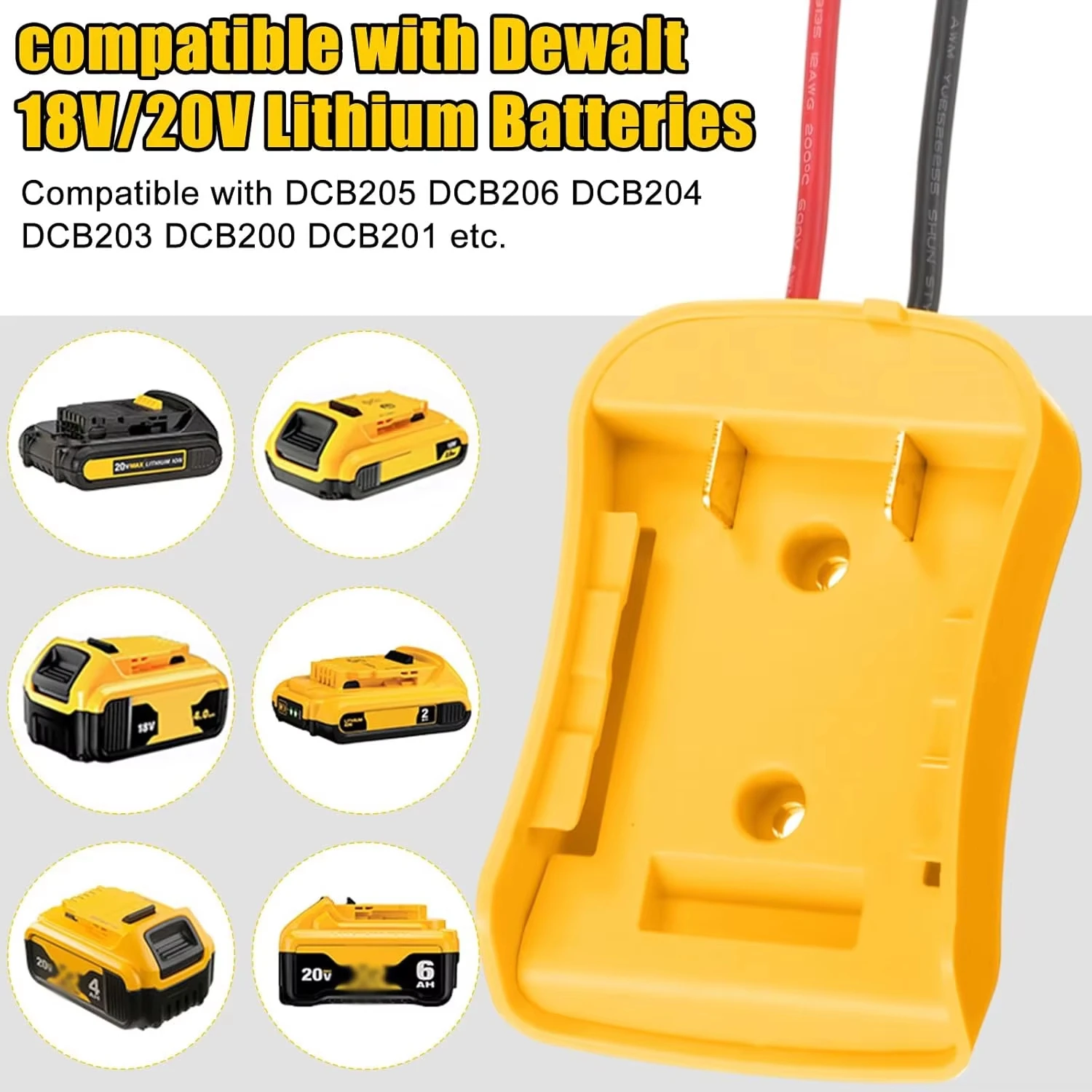 20V to 12V Step Down Converter For Dewalt 20V MAX Battery 120W 10A DC Voltage Regulator For LED Fan Camera DIY No Battery