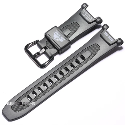 Imagen 2 del producto Accesorios de reloj para Casio Protrek Prg-240 PRG-40 serie Pathfinder correa de reloj de pulsera de goma pulsera deportiva impermeable para hombre