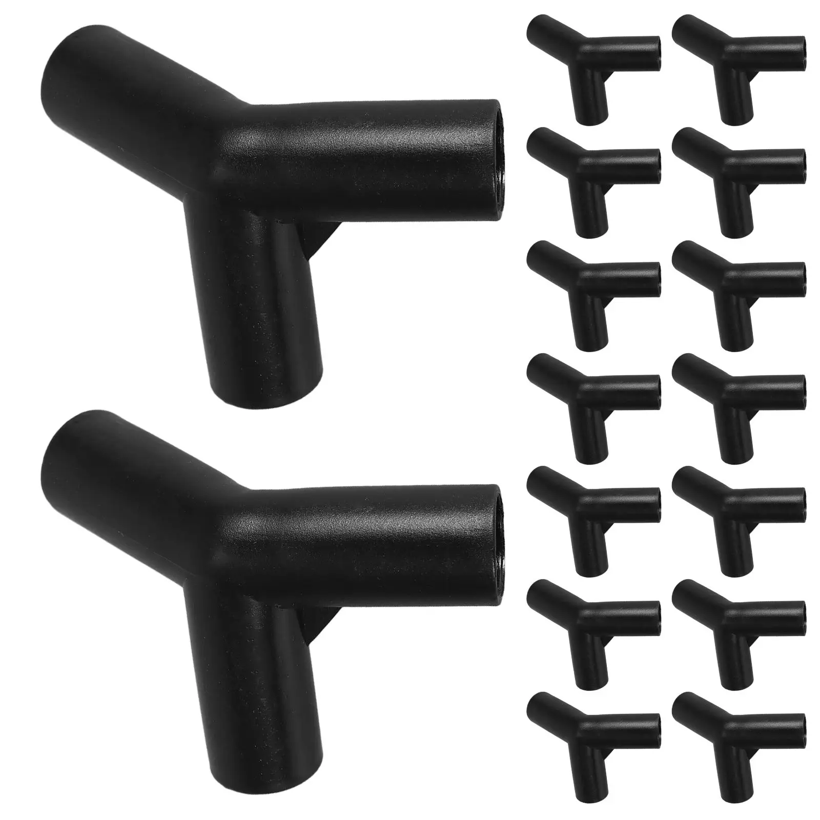 

20pcs Sturdy 135 Degree 12mm Inner Diameter Tee Joint Plastic Pipe Fittings for Camping Tent Accessories Hose Connector