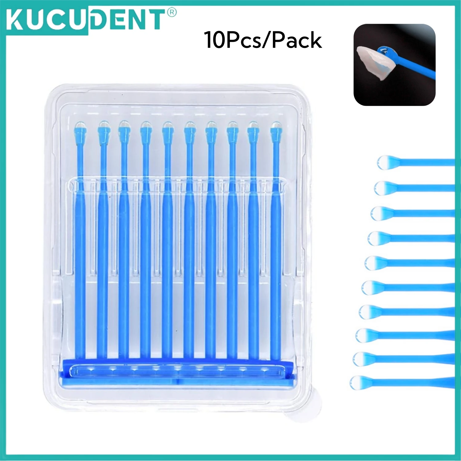 

10Pcs Disposable Dental Applicator Brush Sticks Micro Adhesive Tip for Tooth Crown Porcelain Veneer Dentistry Materials Tool