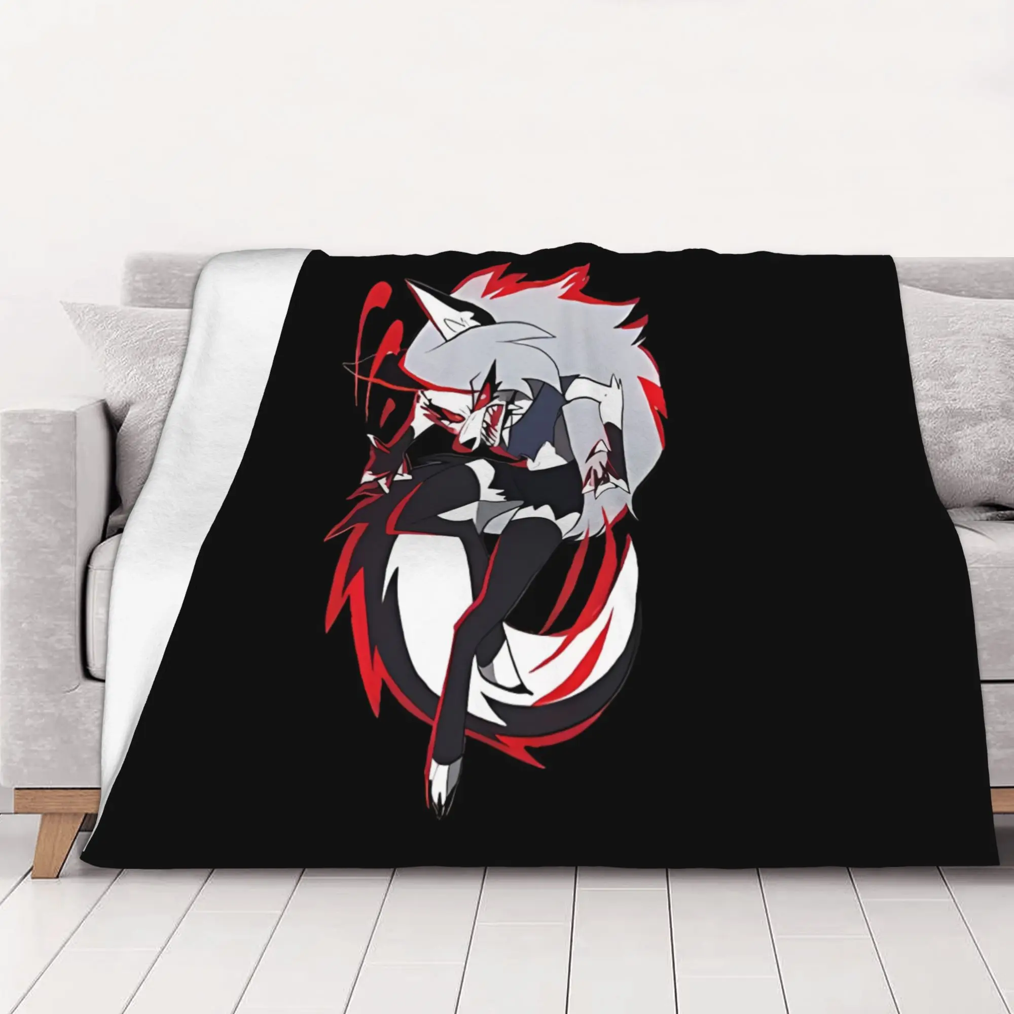 1PC home Cute Room Decor Loona Blanket Throw Blanket Alastor  Novelty Warm Blanket All Season