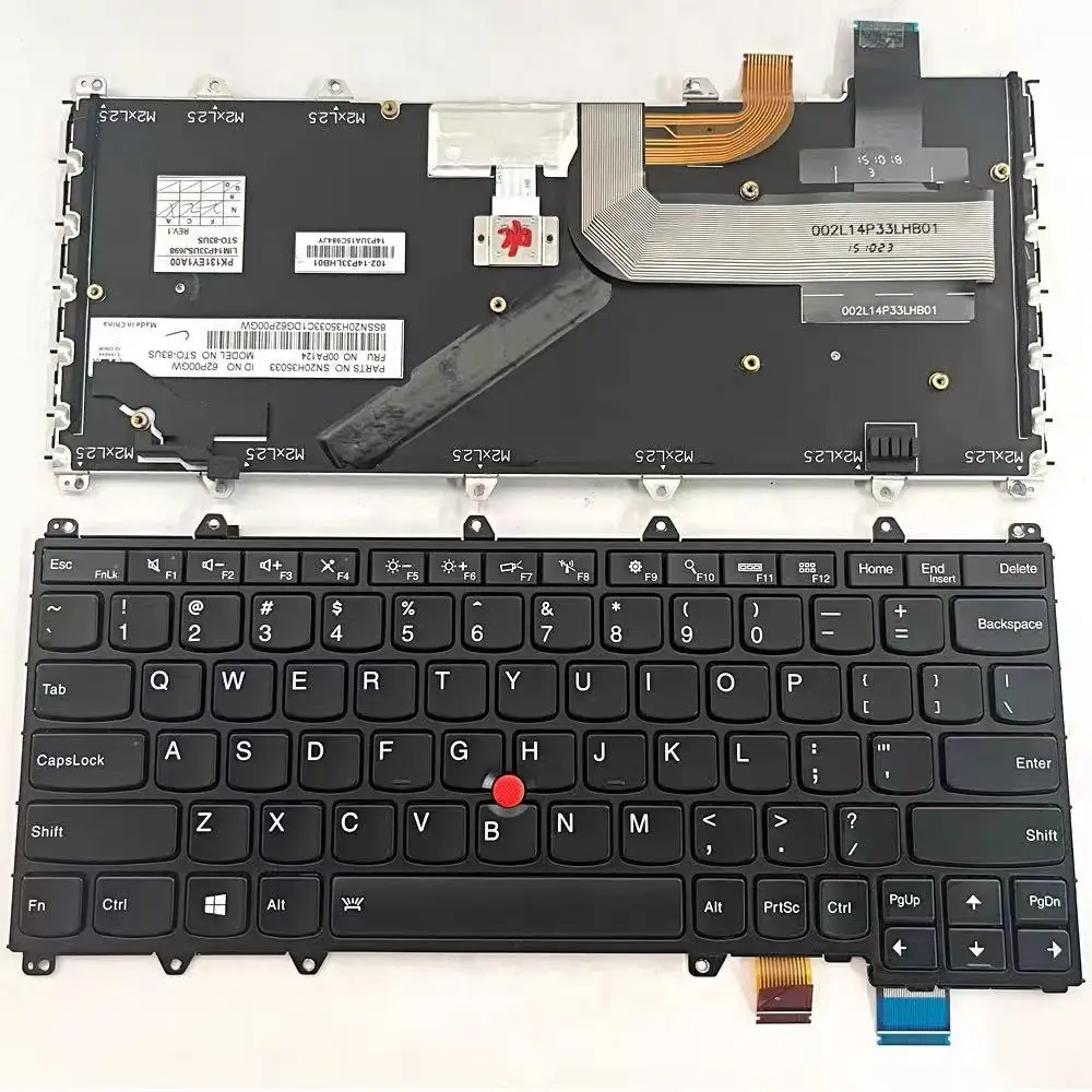 Laptop Keyboard For Lenovo Thinkpad X380 Yoga Yoga260 Yoga370 S1 Yoga 3rd 4th US UI  SP With Backlight Trackpoint 01AV726 01EN