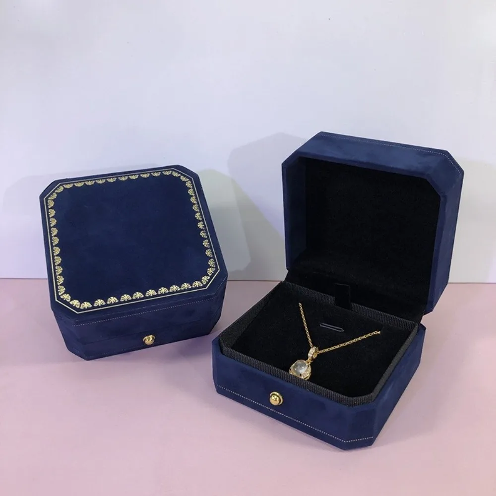 Durable Octagonal Jewelry Packaging Box Velvet Elegant Decorative Box Bracelet Storage Case