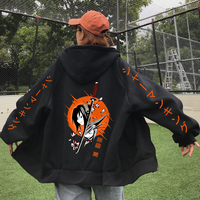 Japan Anime Shaman King Yoh Asakura Printed Hooded Men Women Manga Zipper Hoodies Plus Size Sweatshirt Harajuku Zip Up Jacket