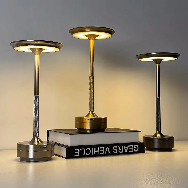 Rechargeable Lamp LED Touch Sensor Dimmable Desktop Night Light Reading Lamp for Restaurant Hotel Bar Bedroom Decor Light