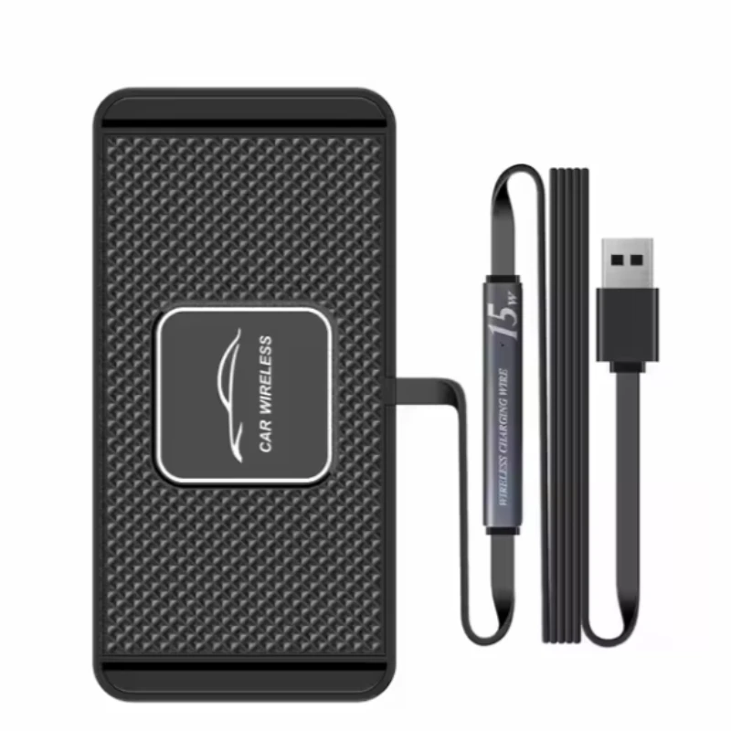 

Беспроводное автомобильное зарядное устройство, силиконовая противоскользящая подставка, док-станция для IPhone 16, 14, 13 X, подставка для быстрой автомобильной беспроводной зарядки, модификация автомобиля