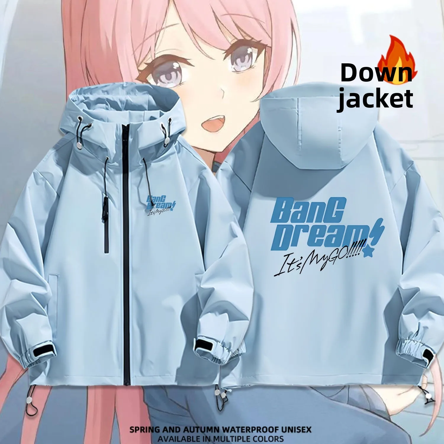 

Куртка-пуховик Bang Dr MyGO High Loose Light, водонепроницаемая, для активного отдыха, повседневная, из полиэфирного волокна, с капюшоном, на молнии, утепленная