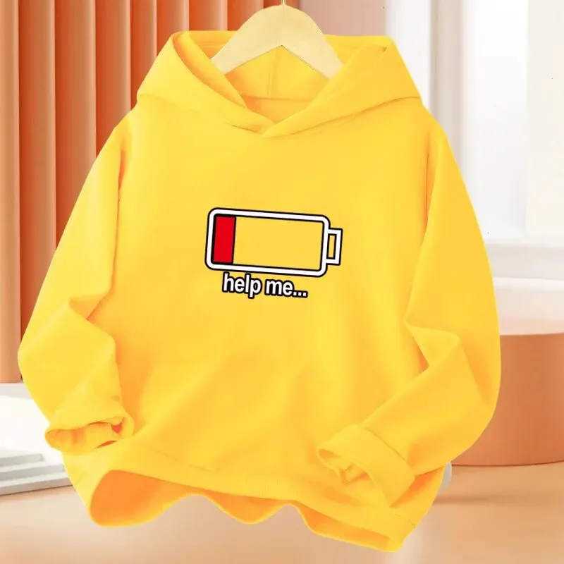 New Low Battery Help me Hoodies Printed Men Woman Fashion Hip Hop Hoodie Hooded Sweatshirts Pullovers Unisex Tracksuits Clothing