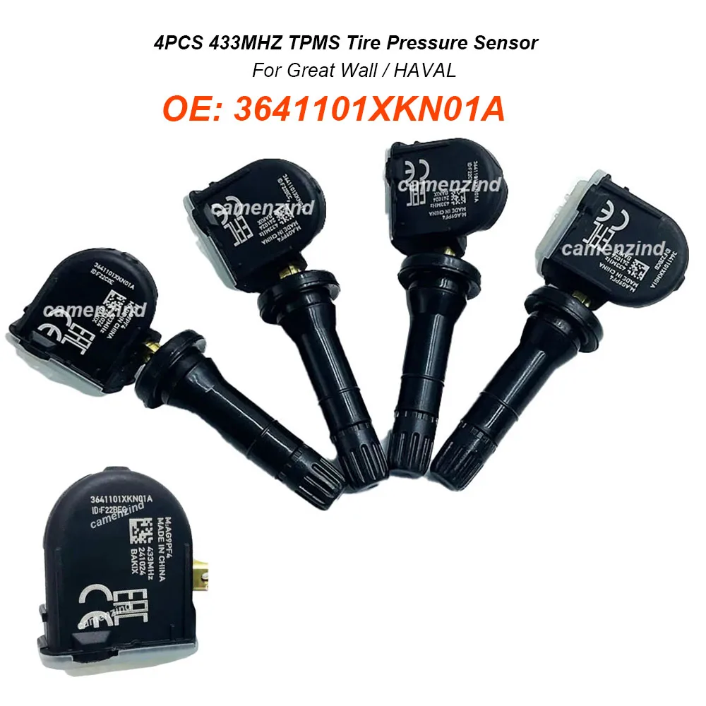 4PCS 3641101XKN01A 433MHz TPMS Tire Pressure Sensor For Haval Red Rabbit Jolion F7 H6 PHEV H6S H9 DARGO F5 F7 F7X H2S H4