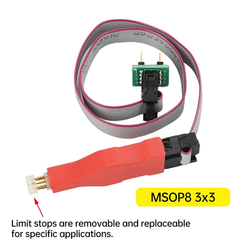 MSOP8 ฤดูใบไม้ผลิเข็ม Burn อ่านเขียน Test Probe เครื่องมือยานยนต์โปรแกรมดาวน์โหลด Line Programmer -3X3