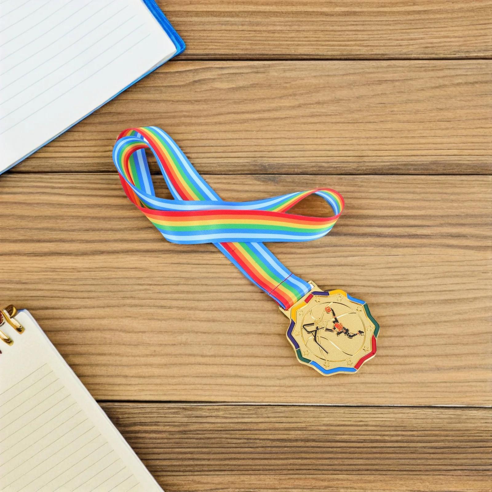 

Basketball Zinc Alloy Metal Award For Sports Competition Kids Sports Medals School Winner Trophy Decoration