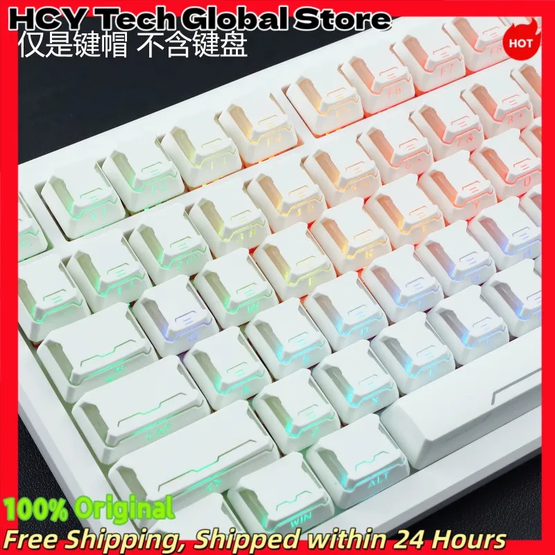 HCY Stellar Prism Mecha Style Keycaps Mechanical Keyboard Cherry Profile PBT Custom Keycaps PC Gaming Keyboard Accessories Gift