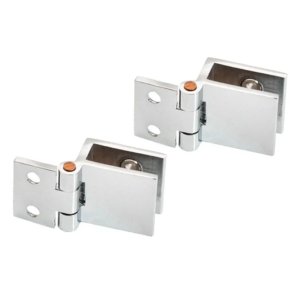 

Glass Door Hinge Clamp Pair 2 Pcs for Shower and Cabinet Doors Zinc Alloy Hardware Suitable for 5 8mm Glass Wood Metal Surfaces