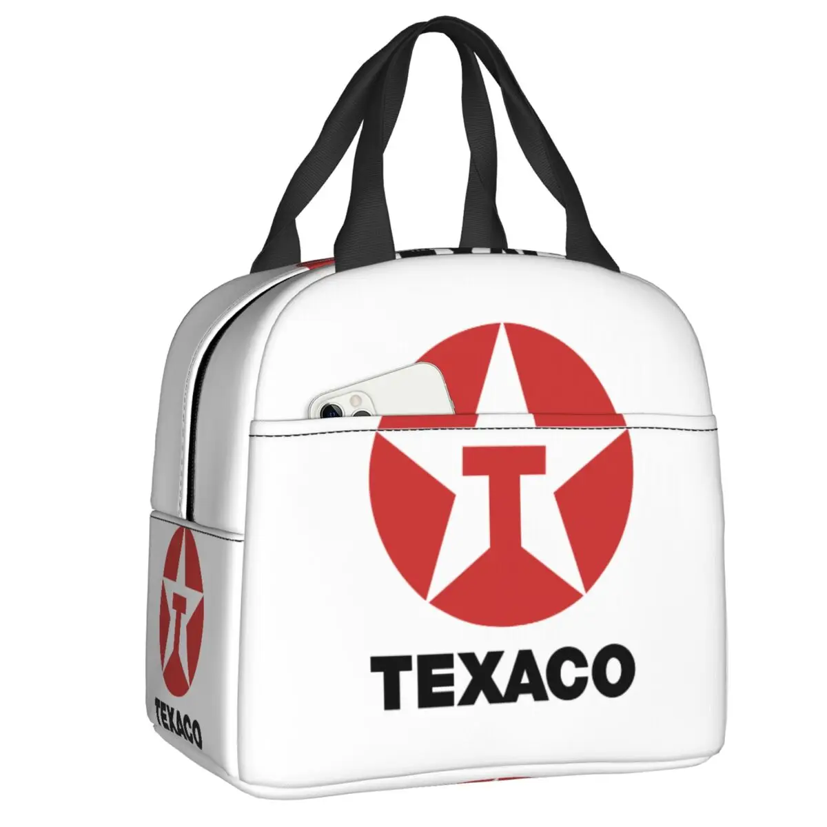 Texaco Insulated Lunch Tote Bag for Women Kids Portable Cooler Thermal Lunch Box Outdoor Camping Picnic Food Container Bags