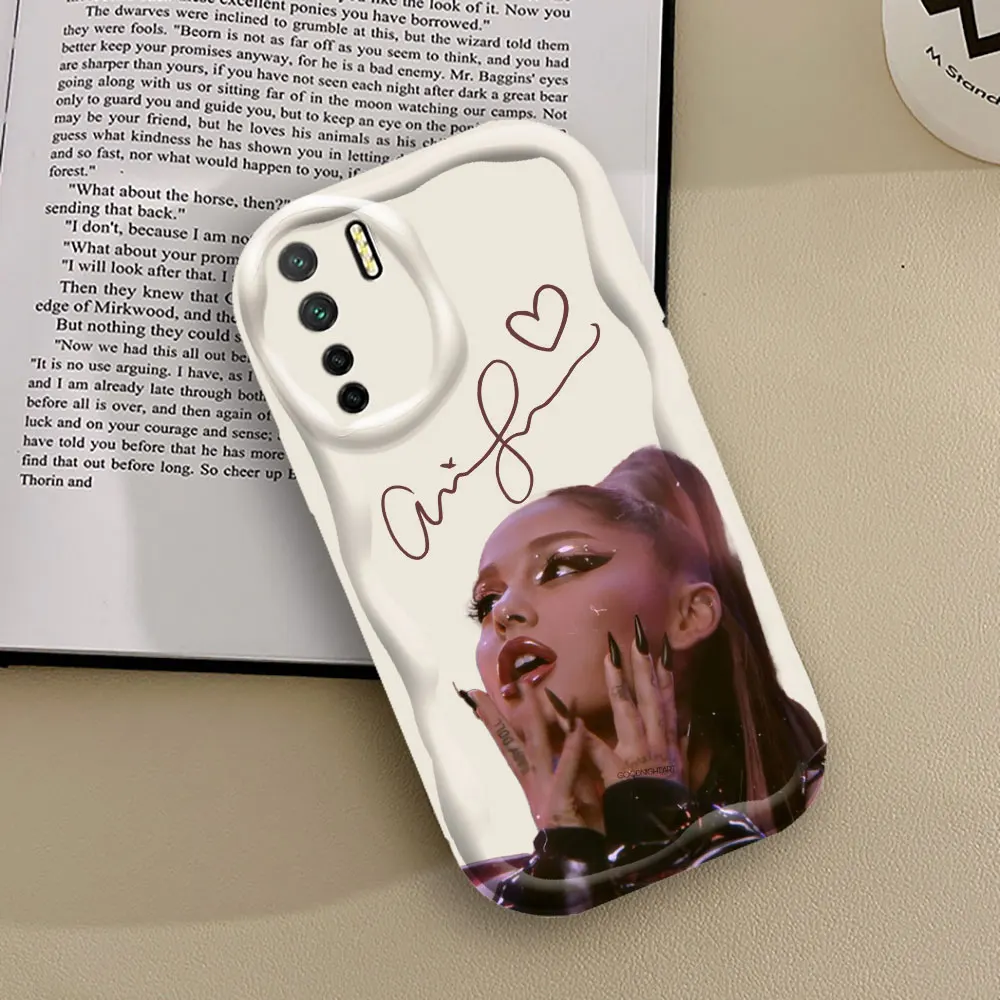 Singer A-Ariana G-Grandes Phone Case For OPPO A98 A94 A93 A92 A79 A78 A76 A74 A60 A58 A57 A55 A54 A53 A38 A31 2020 3D Wave Cover