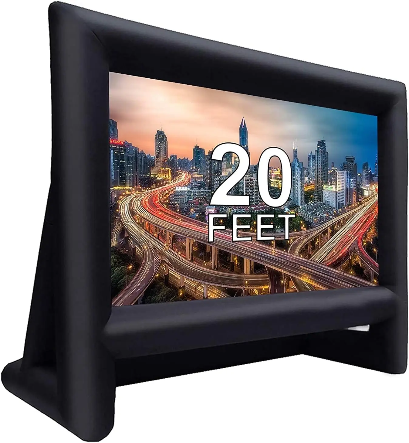 20 Feet Inflatable Projector Screen Outdoor Inflatable Movie Screen with Air Blower Storage Bag, Easy Set Up Blow Up Screen