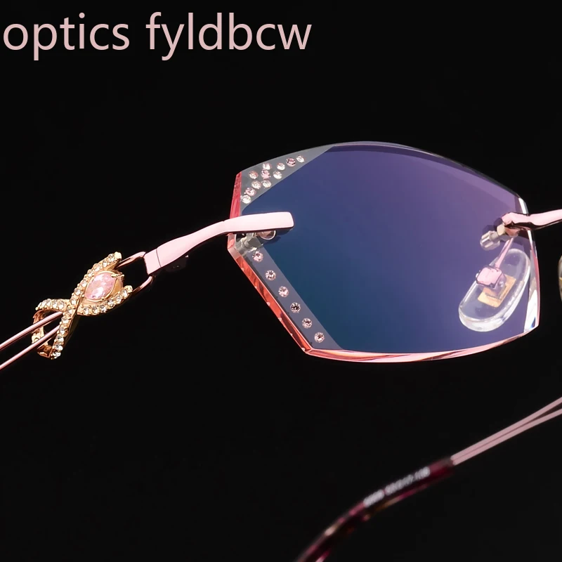 

Optical Prescription Myopia Glasses Fashion Diamond Trimmed Custom Hyperopia Presbyopia Astigmatism Progressive Multi-focus