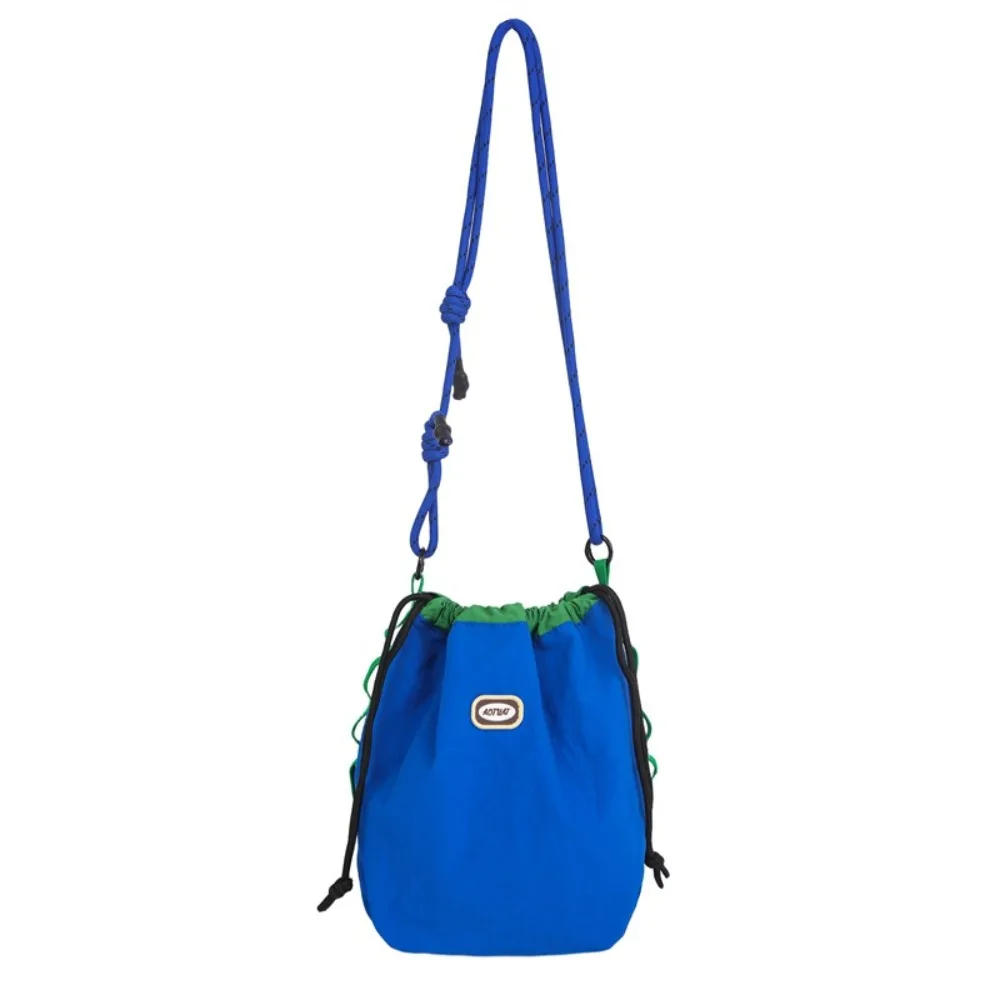 

Portable Sports Nylon Shoulder Bag Solid Color Coin Pouch Drawstring Crossbody Bag Casual Korean Style Mobile Phone Pack Male