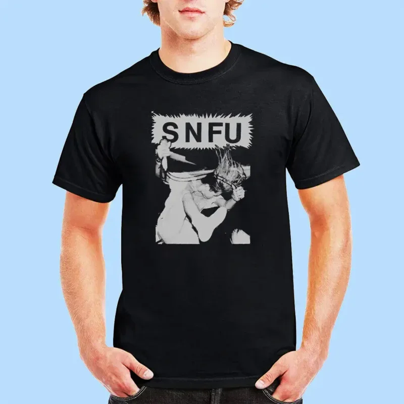 

S-5XL graphic short sleeves New SNFU band hardcore heavyweight Sweatshirt anime NEW streetwear punk Premium Black Unisex T-Shirt