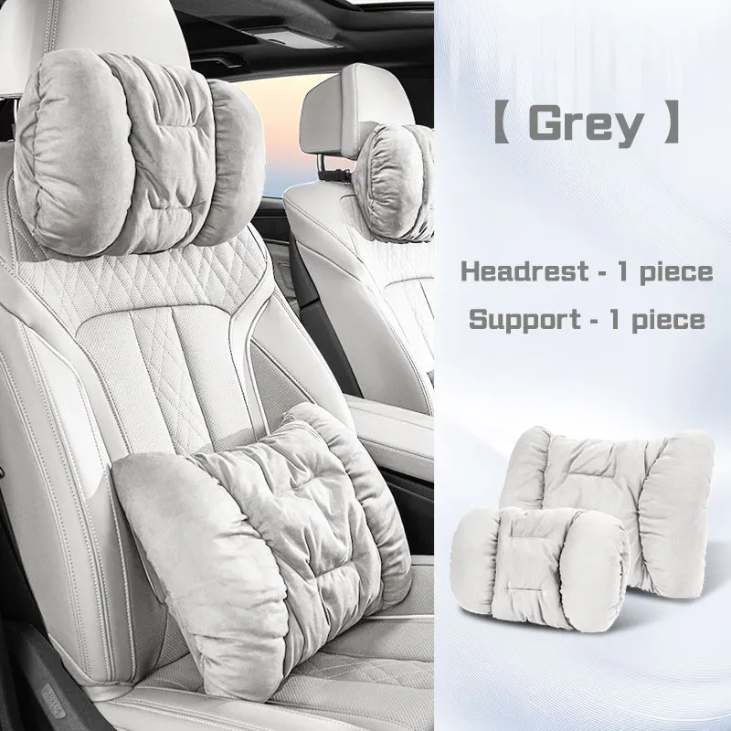 For Volvo Polestar 3 4 XC40 C60 S90 XC90 V90 EM90 EX30 Car Seat Neck pillow lumbar support High quality of Suede Comfort cotton