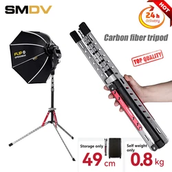 2.1m Carbon Fiber Photographic Light Stand SMDV gripone Adjustable Tripod 1/4 Screw Portable Lamp Holder for Flash Softbox