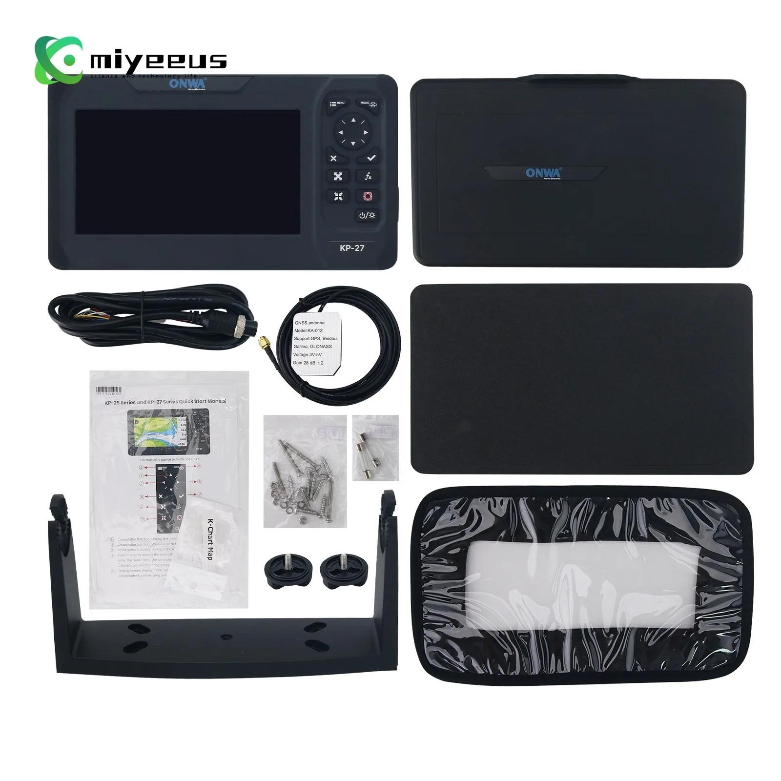 Marine GPS Chart Plotter ONWA KP-27 7-inch GPS SBAS Marine Navigator Locator Display Function Ship Boat Support GPS and GALILEO