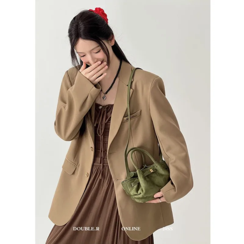 2024 New Suede Leather Underarm Shoulder Bag For Women Fashion Mini Dumpling Handbag Design Commuter Crossbody Phone Tote Bags