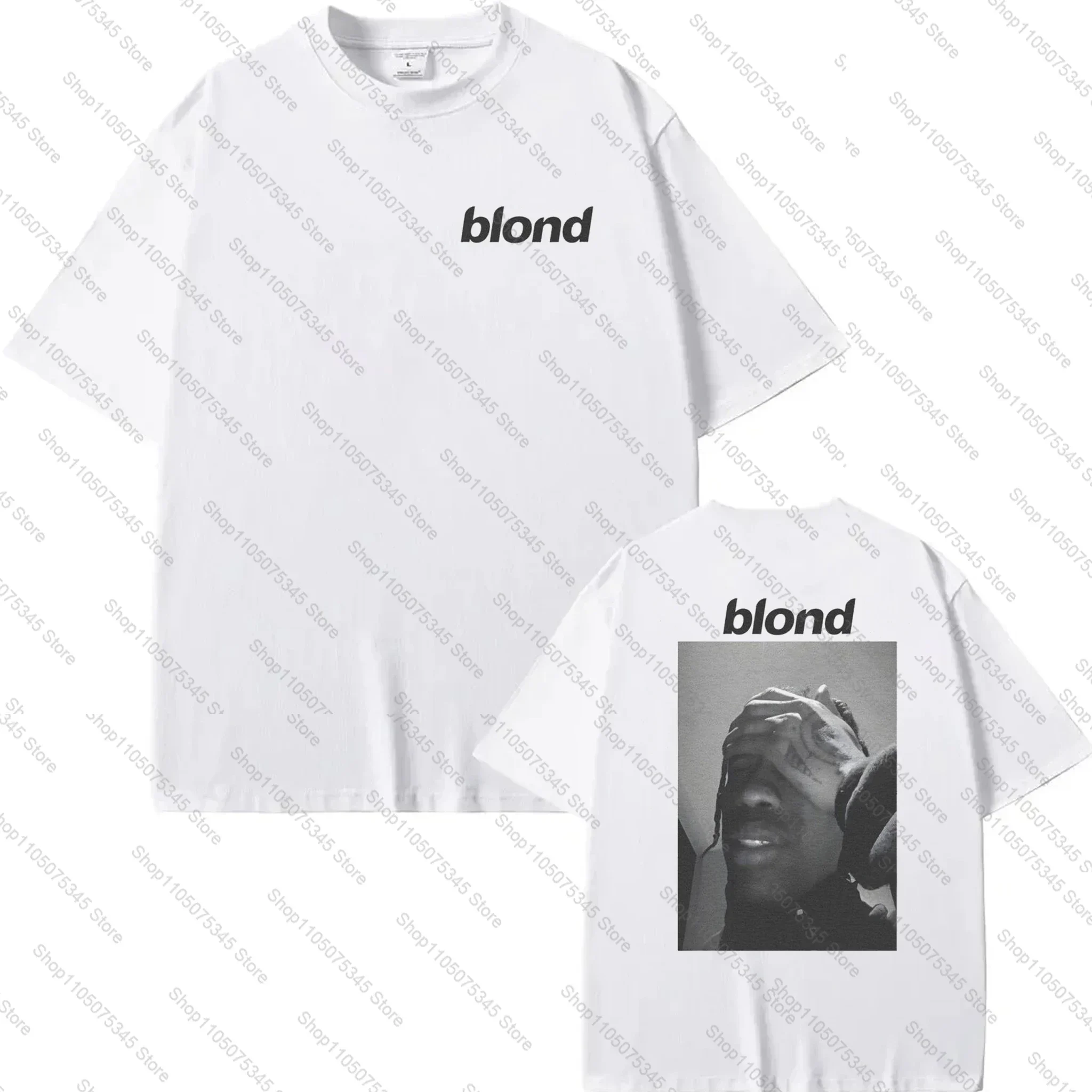 Rapper Frank T-shirt grafica retrò da uomo Hip Hop Ocean Album Abbigliamento T-shirt Y2k T-shirt in cotone oversize moda bionda unisex